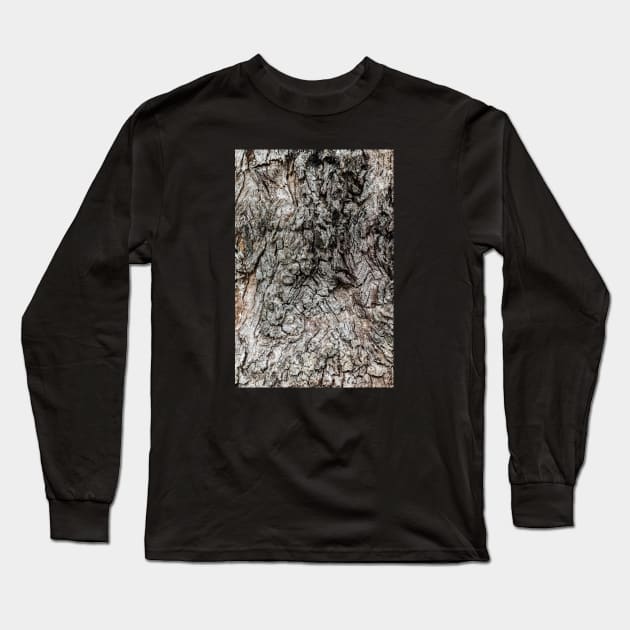 Rustic Orange & Brown Tree Trunk - Alternative II Long Sleeve T-Shirt by textural